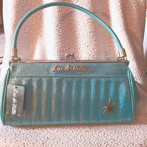 Lux de Ville teal purse